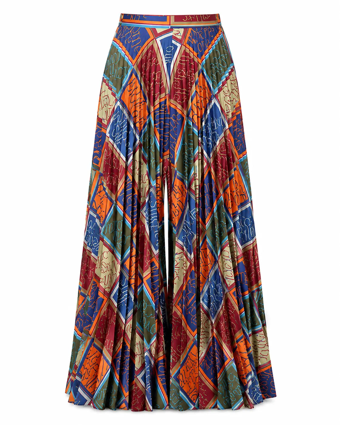 Grace Note Plissé Trouser - Heritage Multi