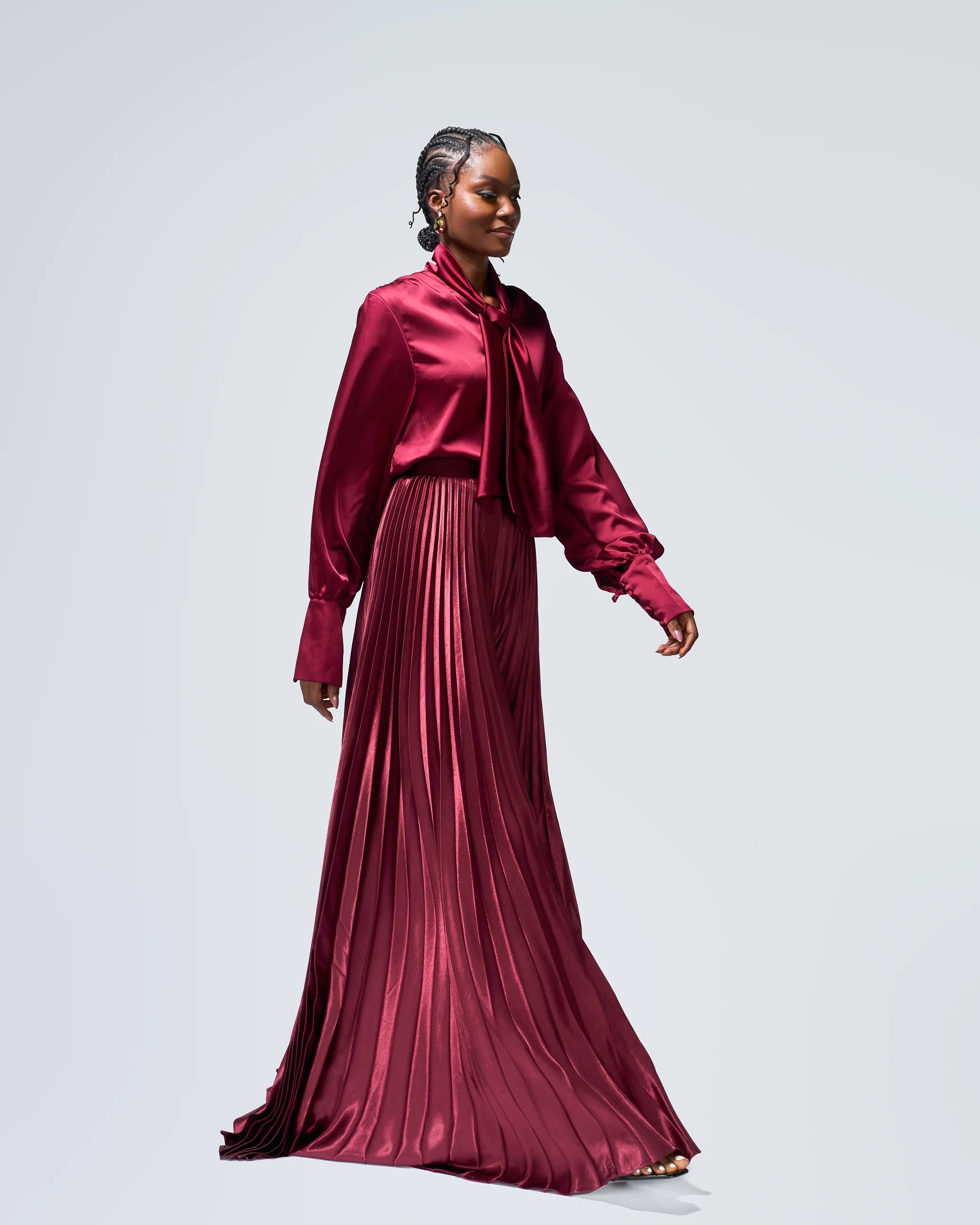 Millen Plissé Maxi Pant Set