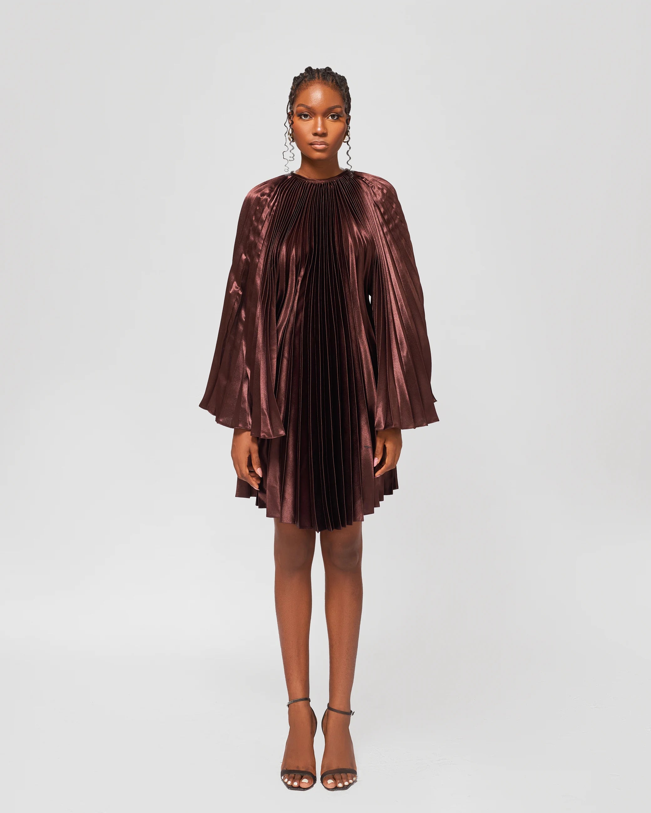 Iman Plissé Mini Cape Caftan