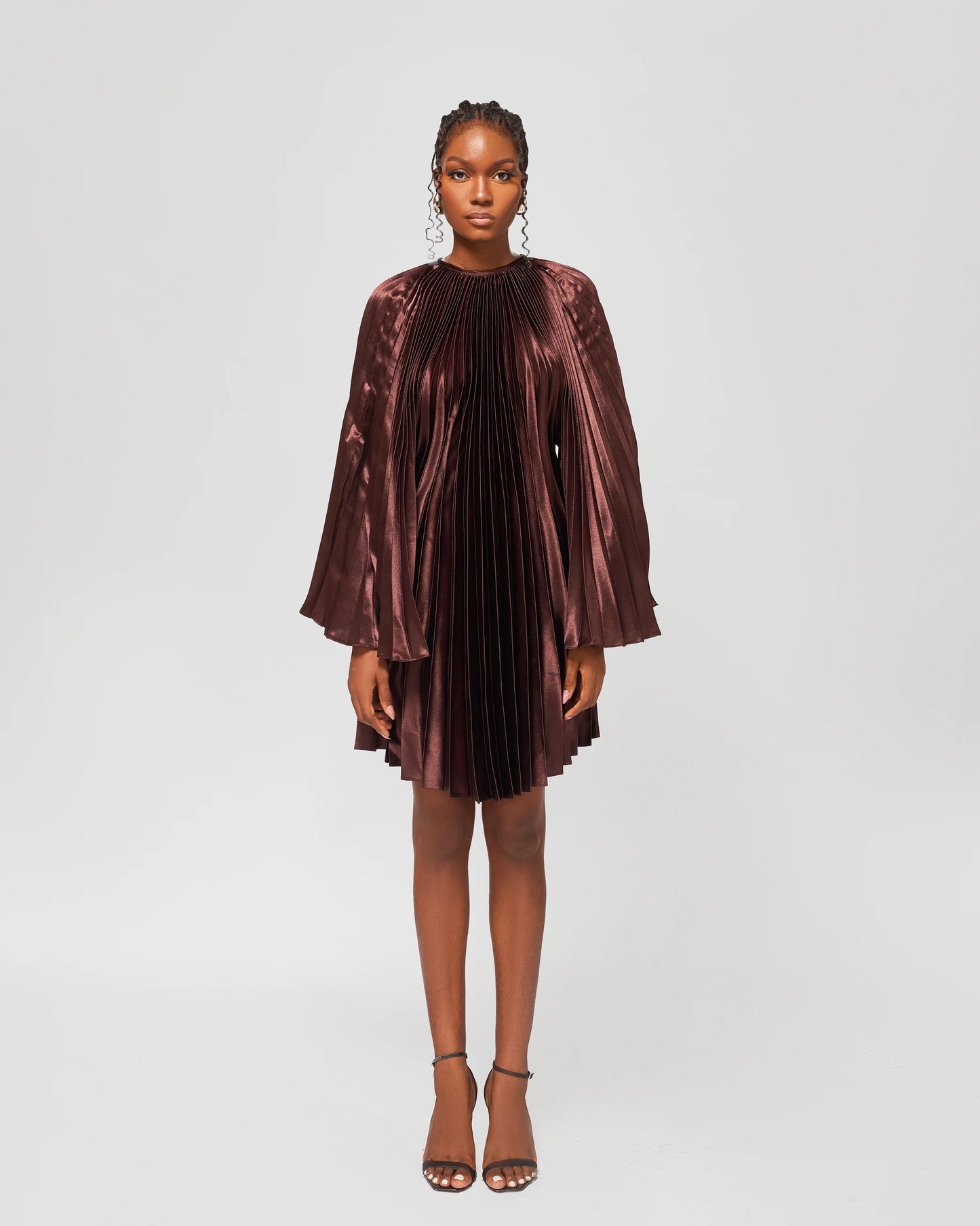 Iman Plissé Mini Cape Caftan