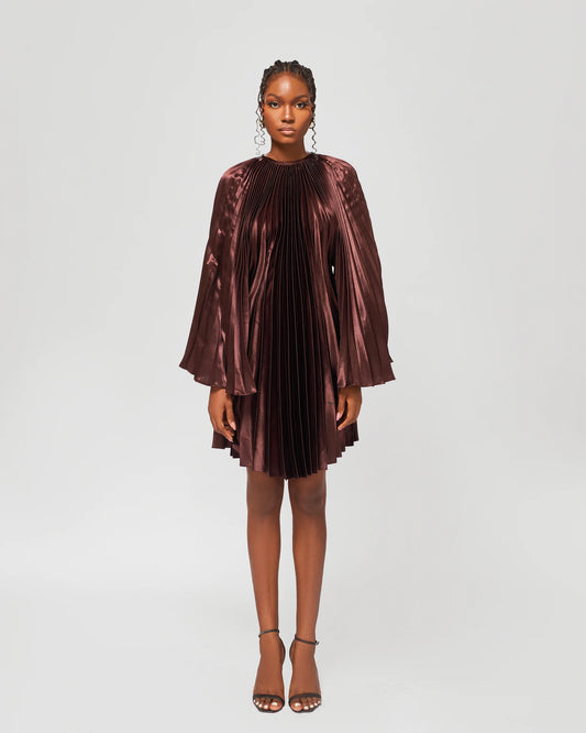 Iman Plissé Mini Cape Caftan
