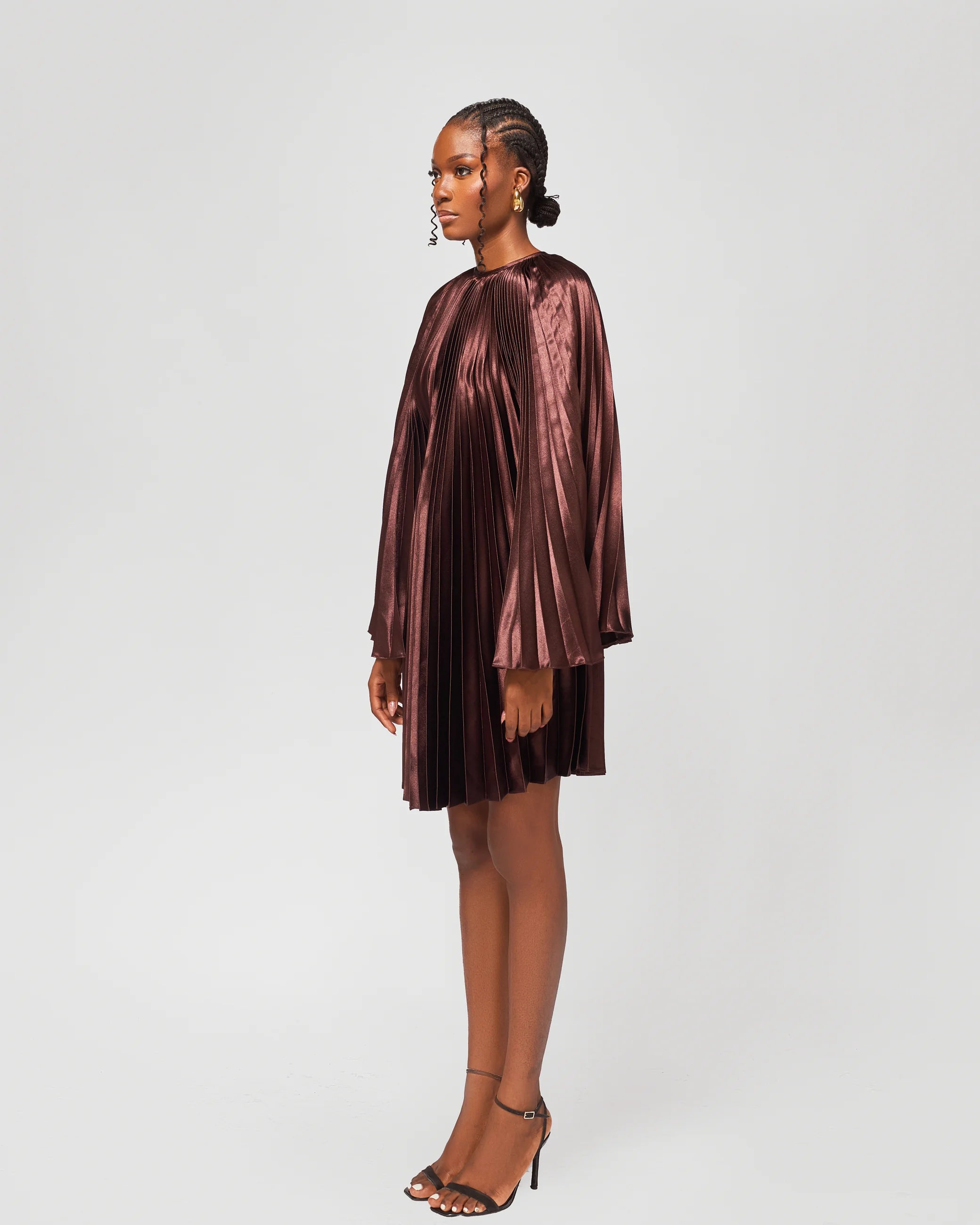 Iman Plissé Mini Cape Caftan