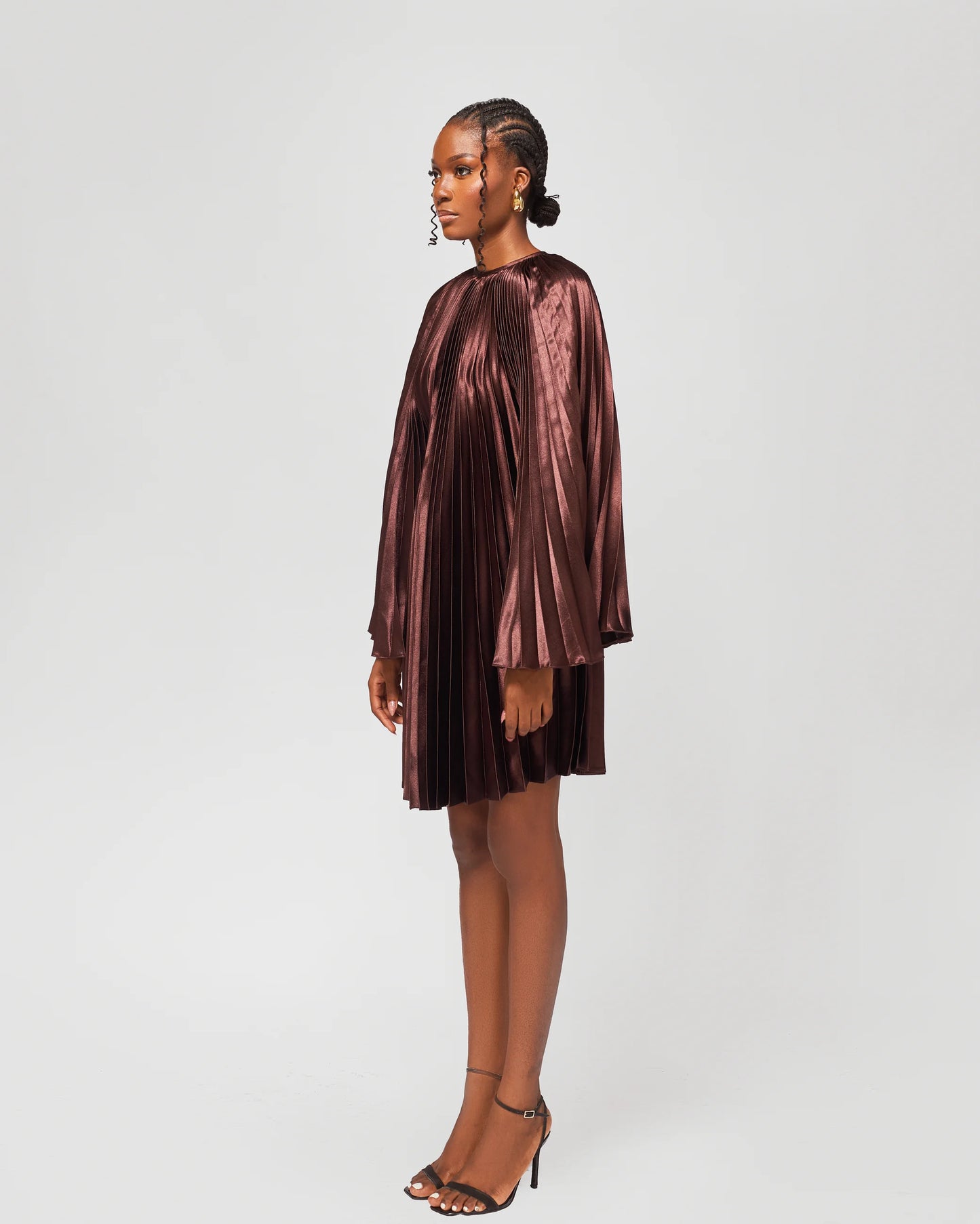 Iman Plissé Mini Cape Caftan