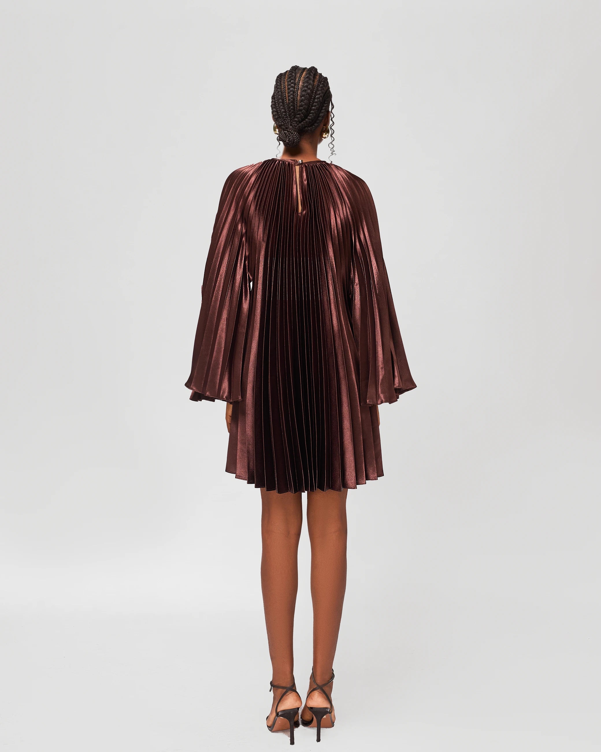 Iman Plissé Mini Cape Caftan