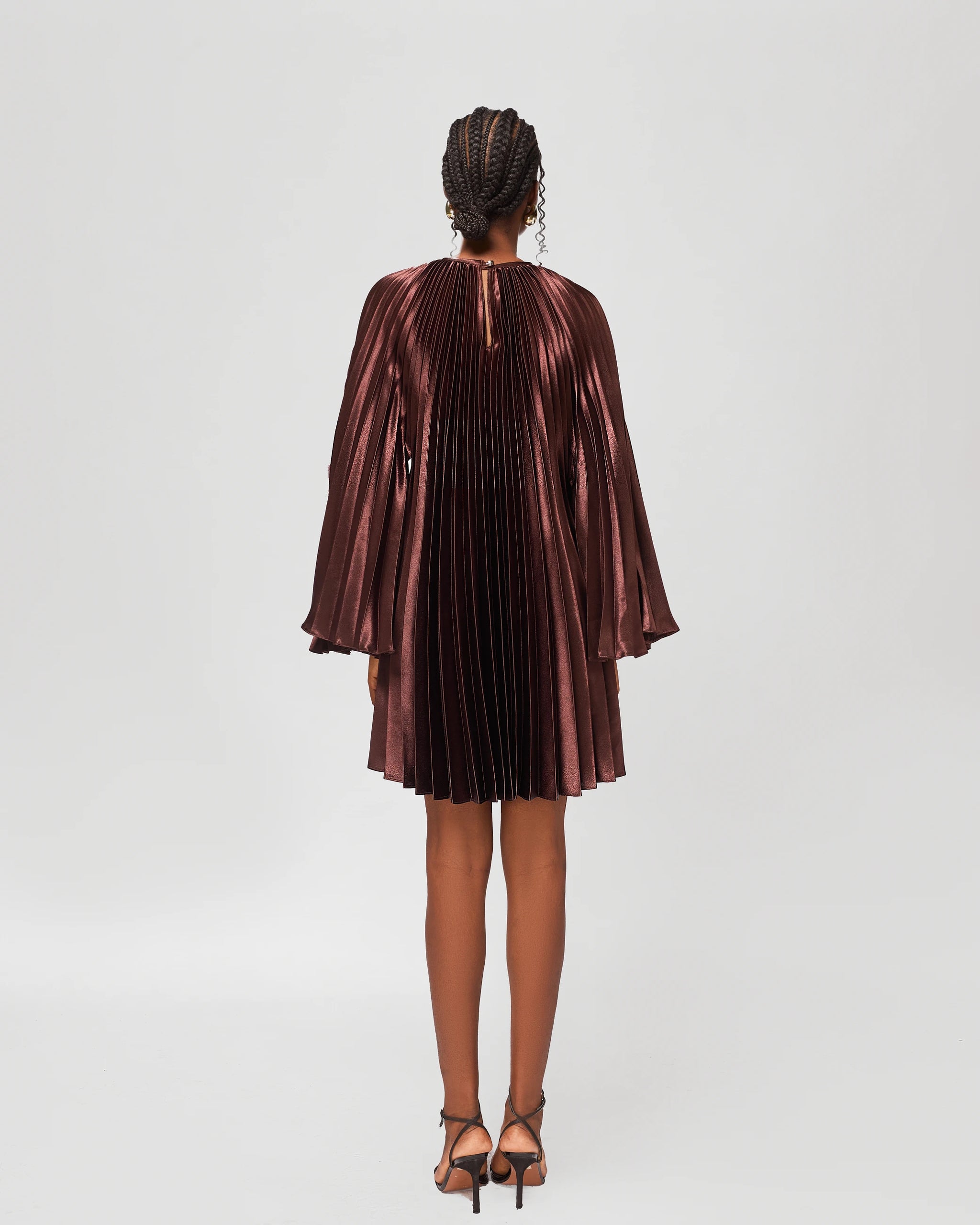 Iman Plissé Mini Cape Caftan