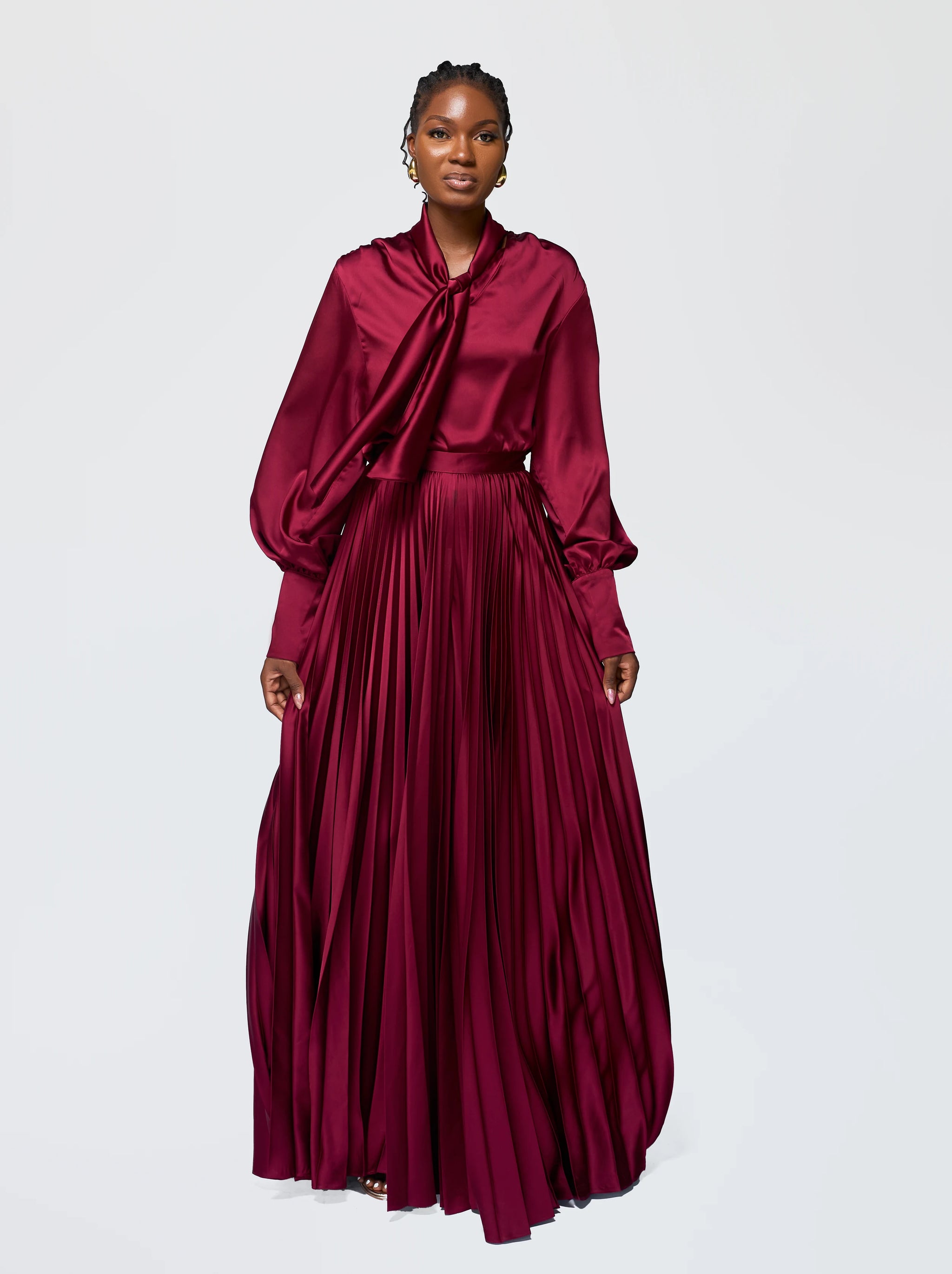 Millen Plissé Maxi Pant Set